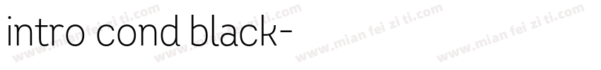 intro cond black字体转换